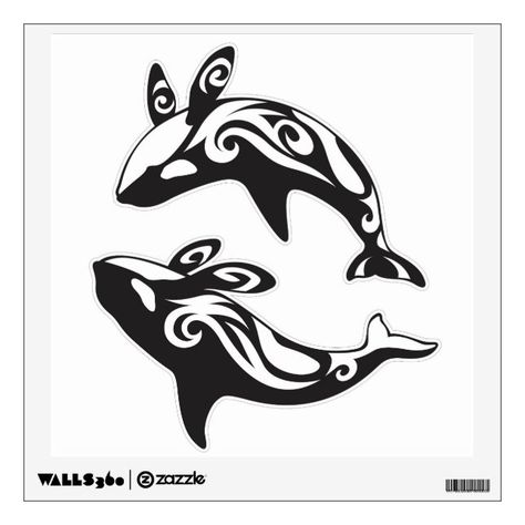 Tuwa Orcas Wall Decal | Zazzle Native American Orca Art, Killer Whale Tattoo, Orca Art, Seal Tattoo, Amazing 3d Tattoos, Autumn Tattoo, Pacific Northwest Art, Whale Tattoos, Haida Art