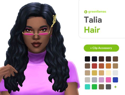 Sims 4 Curly Hair, Cute Curly Hairstyles, Curly Ponytail, Female Hair, Tight Curls, Sims Hair, Best Sims, Half Updo, Sims4 Cc