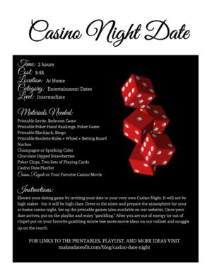 Casino Date Night — Make a Date of It Casino Date Night, Casino Party Invitations, Casino Logo, Night Games, Casino Party Foods, Movie Date, Casino Decorations, James D'arcy, Casino Table