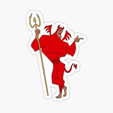 "Kronk Emperors New Groove Devil" Sticker by nomeremortal | Redbubble Emperors New Groove Stickers, Kronk Emperors New Groove, The Emperor's New Groove, Bookmarks For Books, Emperors New Groove, 1080p Anime Wallpaper, Disney Sticker, New Groove, Aircraft Art