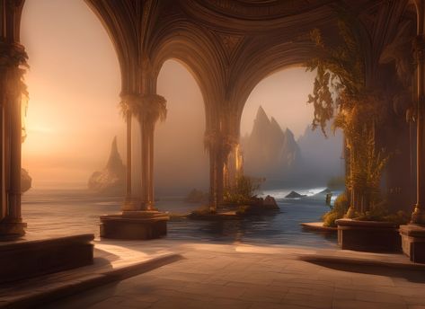 Elven Palace, Cafe Logo, Mini Book, Art Generator, Free Fun, Cool Artwork, Beautiful Artwork, Palace, Fantasy Art