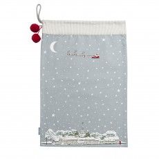 Sophie Allport Starry Night Xmas Sack Starry Night Christmas, Blue Starry Night, Red Pom Poms, Christmas Turkey, Sophie Allport, Christmas Food Gifts, Night Christmas, Christmas Sack, Winter Village