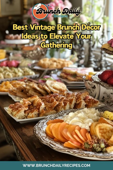 These 5 vintage brunch décor ideas will take your gathering to the next level! Charm your guests with these elegant touches. What’s your favorite vintage element? #VintageBrunch #DIYDecor #BrunchIdeas Vintage Brunch, Elegant Brunch, Diy Brunch, Brunch Inspiration, Brunch Decor, Baby Naming, Vintage Ideas, Christmas Brunch, Naming Ceremony