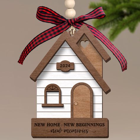 PRICES MAY VARY. HOUSE WARMING GIFTS NEW HOME: If you're looking for a present to congratulate someone on their new home, this New Home Ornament is the lovely choice for you. Your beloved ones will be delighted and surprised when receiving it. Useful for housewarming presents, housewarming present, house warming gifts new home couple, house warming gifts new home women, housewarming gift ideas, housewarming decorations for new home, new housewarming gifts, housewarming gifts for first home,... N Gifts For New House, New Neighbor Gifts, Wooden House Decoration, Housewarming Party Decorations, Housewarming Decorations, New Home Ornament, New Home Owners, Presents For Women, House Ornaments