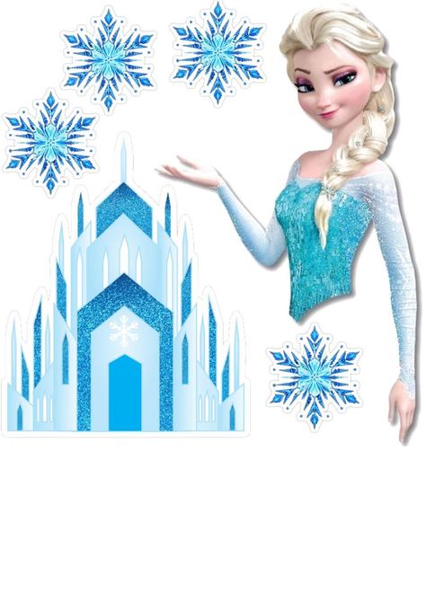 Elsa Frozen Party, Frozen Elsa Cake Topper, Cake Toppers Diy, Frozen 3rd Birthday, Frozen Cupcake Toppers, Elsa Cake Toppers, Elsa Cake Frozen, Disney Frozen Cake, Twin Birthday Cakes