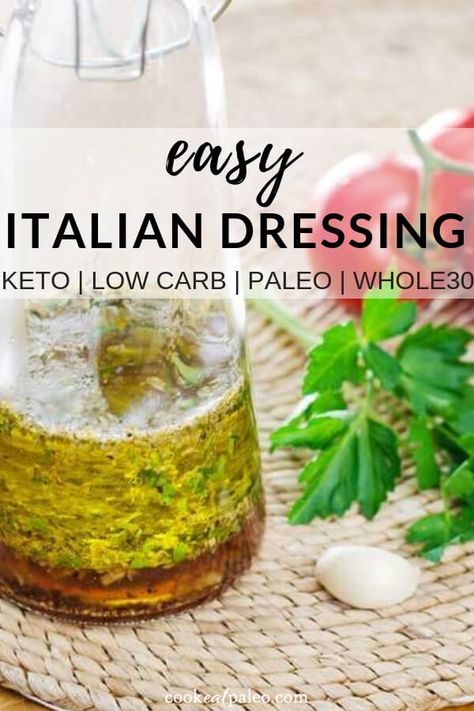 Italian Dressing Recipe (Paleo, Keto, Whole30) | Cook Eat Paleo Easy Italian Dressing Recipe, Easy Italian Dressing, Easy Homemade Italian Dressing, Paleo Salad Dressing, Italian Dressing Recipe, Keto Salad Dressing, Italian Dressing Recipes, Healthy Dressing, Homemade Italian Dressing