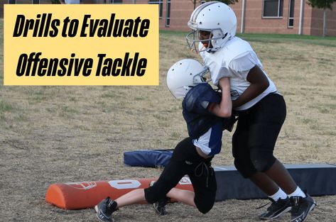 Youth Football Drills to Evaluate a Youth Football Offensive Tackle is Part 2 of My Favorite Best Drills for Evaluating Youth Football Players Positions. Football Wings, Tackling Drills, Youth Football Drills, Flag Football Plays, Tackle Football, Football Tricks, Coach Parker, Football Tips, Football Drills