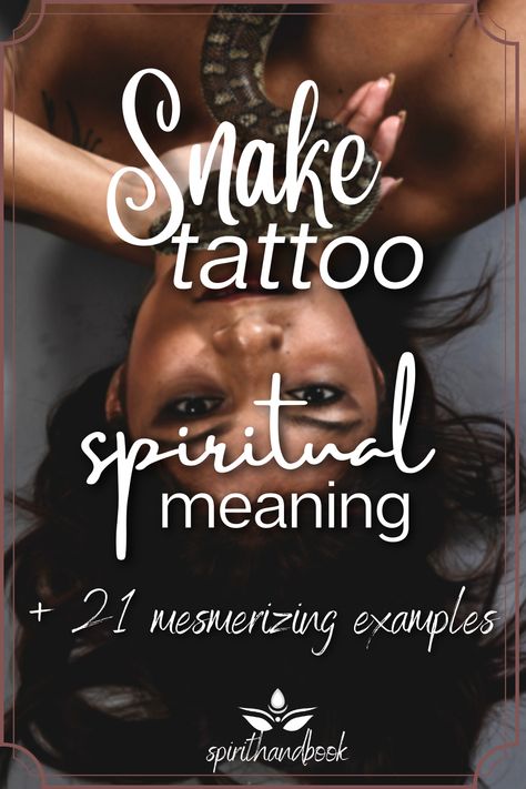 The Beautiful Spiritual Meaning Of A Snake Tattoo + 21 Mesmerizing Examples Snake Tattoo Meaning, Boho Tattoo, Spiritual Tattoo, Spirit Animal Meaning, Protection Tattoo, Boho Tattoos, Deep Healing, Omerta Tattoo, Effective Exercises