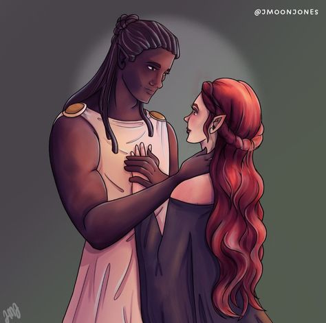 Helion And Lady Of The Autumn Court, Lady Of Autumn Court, Helion Acotar Fanart, Autumn Court, Acotar Series, Fandom Art, A Court Of Wings And Ruin, A Court Of Mist And Fury, Fan Girl