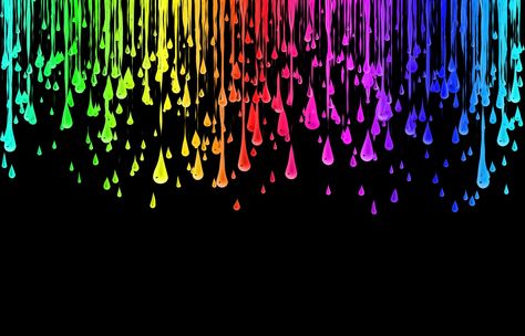 Abstract Colors  Patterns Texture CGI Abstract Artistic Wallpaper Wallpapers, Rainbow, Paint, Black