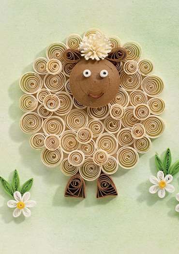 Quiling Paper Ideas, Quilled Sheep, Simple Quilling Ideas, Quilling Cards Ideas, Quilling For Kids, Quilling Love, Paper Quilling Ideas, Templat Kotak, Quilled Cards