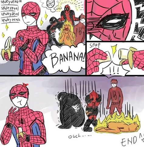 Spider Pool, Spider Man And Deadpool, Spideypool Comic, Deadpool Y Spiderman, Spiderman Stuff, Deadpool X Spiderman, V Chibi, Marvel Comics Funny, Superfamily Avengers