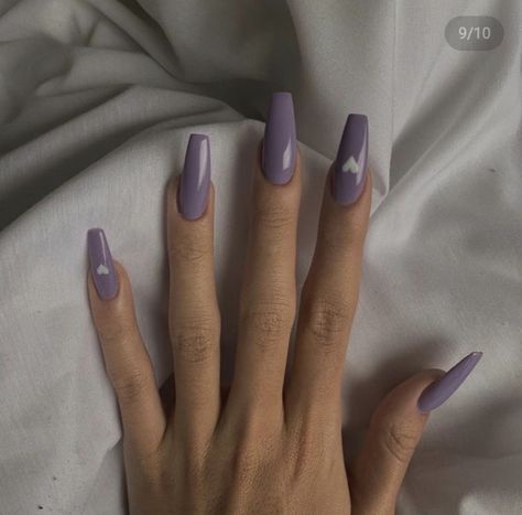 Turtle Nails, Lilac Nails, Purple Acrylic Nails, Heart Nail, Aesthetic Purple, Edgy Nails, Purple Nail, Acrylic Nails Coffin Short, Minimalist Nails