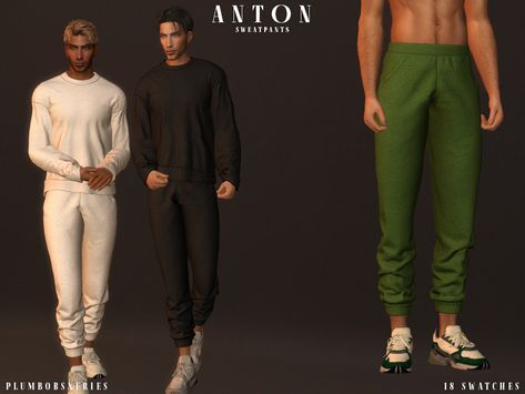 The Sims Resource - ANTON | sweatpants Male Teen, Sims 4 Men Clothing, Sims 4 Male Clothes, Alpha Cc, Sims 4 Challenges, The Sims 4 Skin, Sims 4 Expansions, Free Sims, Blue Sweatpants