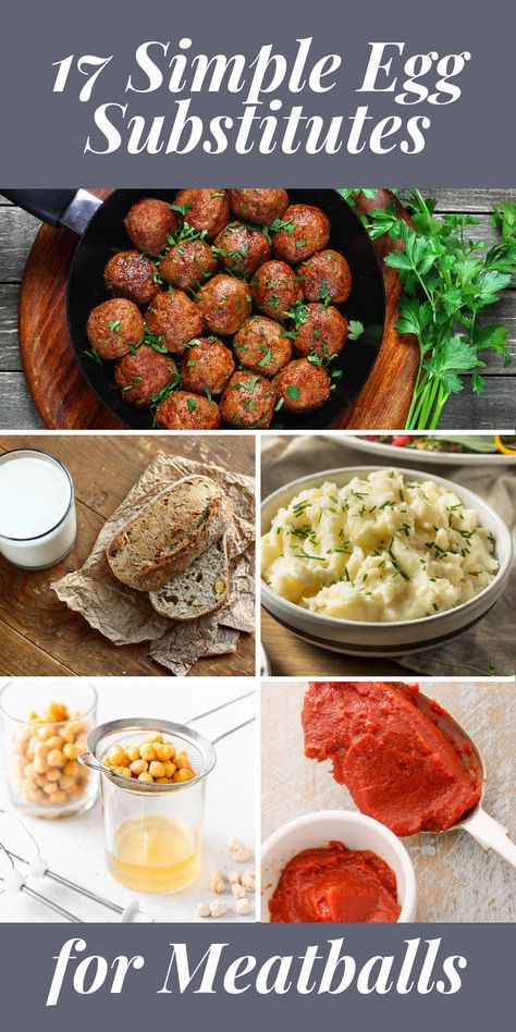 Egg substitute for meatballs. What Can I Use Instead Of Eggs, What To Use Instead Of Eggs, Meatball Recipes Without Eggs, Recipes Using Meatballs, Meatballs Without Eggs, Egg Substitutes, Egg Alternatives, Egg Substitute, How To Make Meatballs