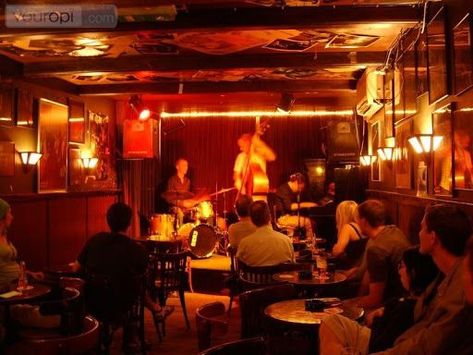 Jazz Restaurant, Amsterdam Bar, Lounge Aesthetic, Amsterdam Cafe, Speakeasy Decor, Jazz Lounge, Hot Music, Blue Cafe, Irish Bar