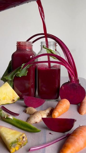 Ivonka•Juice Recipes•Juicing for Health•Juicing on Instagram: "Spicy Beetroot Juice Recipe⬇️ Heat up your juice with a jalapeño! in this recipe, you can adjust the heat level by removing all seeds prior to juicing🔥 The flavour profile is full of bold are the flavours like beet root and beet greens. Pineapples and carrots help tone down the heat level and add a little sweetness. I am using the Nama J2 Cold Press Juicer you can use Code JUICEMADAM to save $55 off- link in bio 🍍1/2 pineapple Juice Photography, Beetroot Juice Recipe, Easy Healthy Smoothie Recipes, Beetroot Juice, Easy Healthy Smoothies, Beet Root, Cold Press Juicer, Diet Smoothie Recipes, Yummy Smoothie Recipes