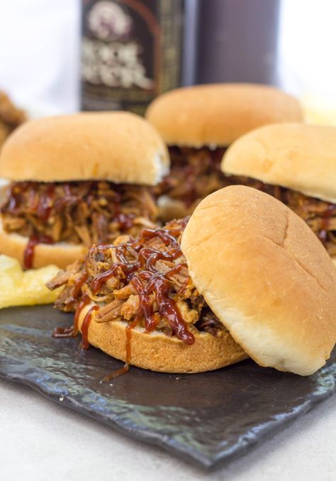 Root Beer Pulled Pork Sliders | Simply Made Recipes Root Beer Pulled Pork, Rootbeer Pulled Pork, Beer Pulled Pork, Pulled Pork Recipe Slow Cooker, Slow Cooker Salisbury Steak, Slow Cooker Turkey Chili, Slow Cooker Creamy Chicken, Slow Cooker Dinner Recipes, Pulled Pork Sliders