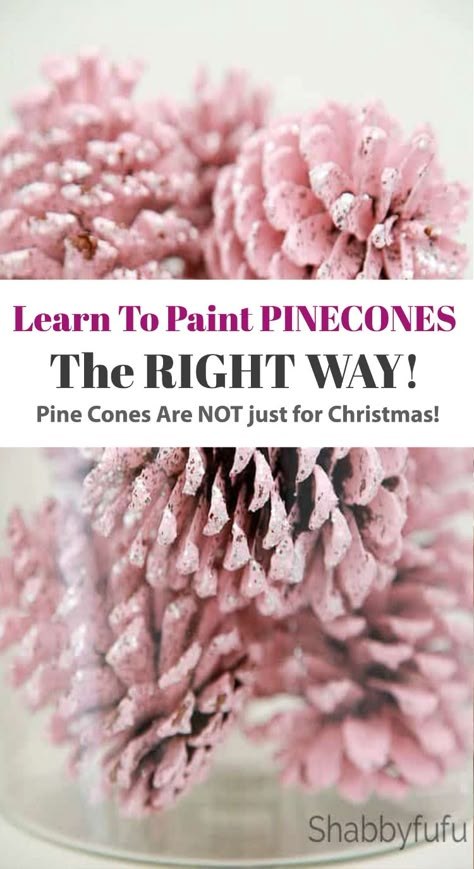 Pinecones For Christmas, Painting Pinecones, Paint Pinecones, Pinecone Projects, Pine Cone Ideas, Ideas Decoracion Navidad, Cone Ideas, Pinecone Art, Painting Glitter