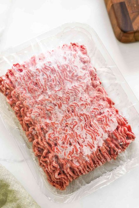 We tested various methods for thawing ground beef and found three methods that are safe and trustworthy. Before defrosting frozen ground beef, consider these easy methods. Browning Butter, Ground Beef Quesadillas, Spiritual Notes, Food Technologist, Beef Quesadillas, Cooking With Ground Beef, Fancy Kitchens, Bulgogi Beef, Whole Turkey