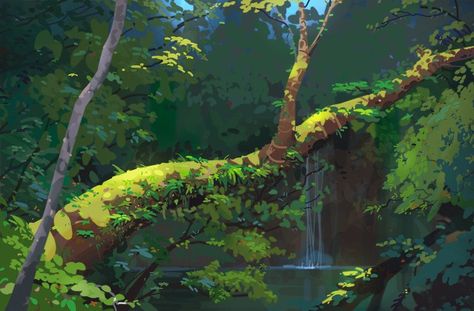 Forest Drawing, Arte Peculiar, Landscape Concept, Background Drawing, Fantasy Art Landscapes, Landscape Illustration, Animation Background, Environment Design, Environment Concept Art