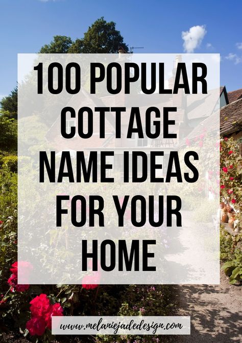 Naming a cottage is a significant and personal decision, steeped in sentimentality and the potential for fun. It's an opportunity to bestow upon your cherished place an identity that resonates with its character, its story, or simply your personal experiences and emotions connected with the home. Name My House, Cottage Names Ideas Signs, Cottage Name Signs, College House Names, Guest House Names Ideas, Home Names Ideas, House Names Ideas Inspiration, Resort Names Ideas, Naming Your House