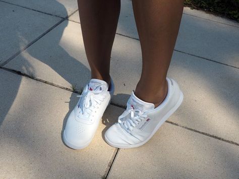 sneakers #princess #reebok #whitekicks #defshop #defshopaddict ... Reebok Princess Sneakers Outfit, Reebok Princess Sneakers, Outfit Zapatillas, Princess Sneakers, Reebok Princess, Reebok Freestyle, White Kicks, Princess Shoes, Denim And Lace