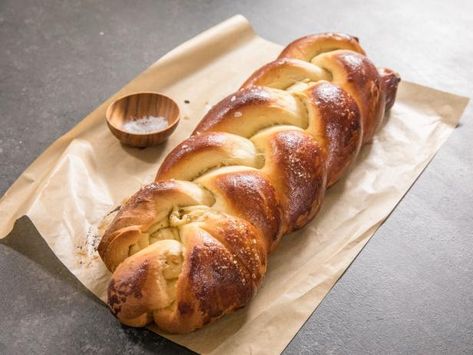 Girl Meets Farm, Challah Bread Recipe, Challah Bread Recipes, A Loaf Of Bread, Food Network Canada, Challah Bread, Flaky Salt, Loaf Of Bread, Challah