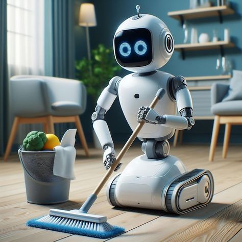 Robot Picture, Cleaning The House, Android Robot, Robot Concept, Cleaning Robot, Comfortable Life, Food Garnishes, Motion Graphics Design, Robots Concept