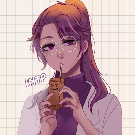 If ur thirsty ya gotto drink ig  -  Credit: @chrysonate Intp Female Fanart, Intp Aesthetics, Intp Things, Intp Female, Female Fanart, Intp Mbti, Mbti Fanart, Mbti Intp, Free Personality Test