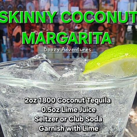 Coconut Tequila Drinks 1800, 1800 Coconut Tequila, Coconut Lime Margarita Recipe, Coconut Tequila, Bartending Tips, Fun Drink Recipe, Coconut Margarita, Tequila Margarita, Lime Margarita