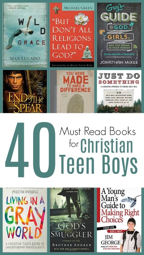 40+ MUST READ Books for Christian Teen Boys #reading #teenlit #christianteen #homeschooling #christianlit Bookmobile Ideas, Books For Teen Boys, Teen Books, Must Read Books, Kid Books, Homeschool Books, Books Reference, Read Alouds, Living Books