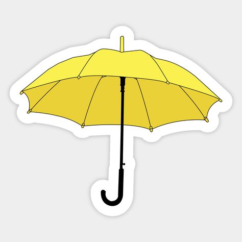 Yellow Umbrella -- Choose from our vast selection of stickers to match with your favorite design to make the perfect customized sticker/decal. Perfect to put on water bottles, laptops, hard hats, and car windows. Everything from favorite TV show stickers to funny stickers. For men, women, boys, and girls. Friends Umbrella, Aesthetic Umbrella, Umbrella Sticker, Umbrella Cartoon, Yellow Stickers, Friends Movie, Umbrella Illustration, Sticker Scrapbook, Cute Umbrellas