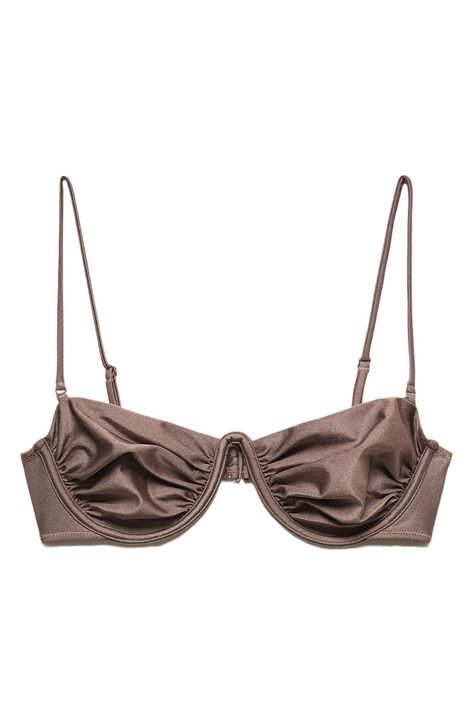 MANGO Shiny Underwire Bikini Top available at #Nordstrom Brown Fits, Shopping Wishlist, Mens Eyewear, Kids Sandals, Designer Clothes For Men, Modern Outfits, Swim Suits, Good American, Women's Summer Fashion