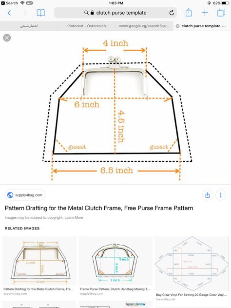 Clasp Bag Pattern, Pochette Diy, Coin Purse Pattern, Crochet Backpack Pattern, Clasp Bag, Purse Sewing Patterns, Leather Bag Pattern, Diy Bag Designs, How To Make Purses