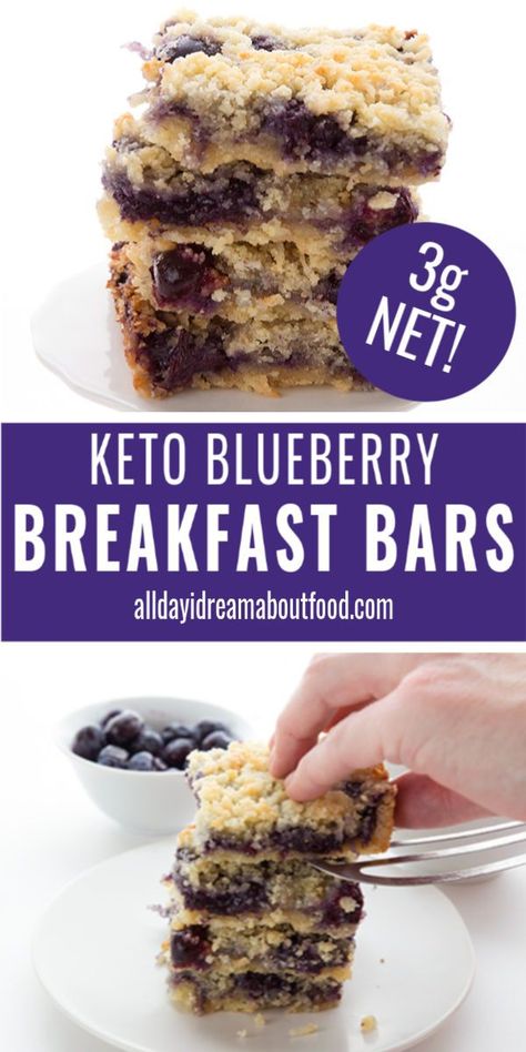 Blueberry Breakfast Bars, Low Carb Blueberry, Blueberry Crumble Bars, Blueberry Bars, Keto Blueberry, Blueberry Breakfast, Blueberry Crumble, Crumble Bars, Low Carb Breakfast Recipes