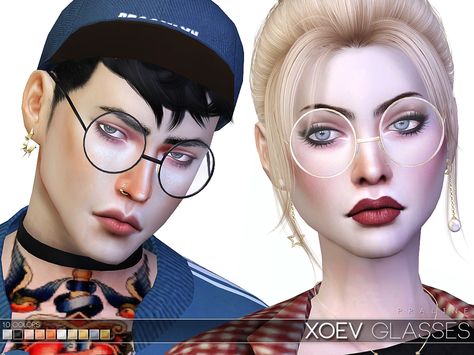 Round glasses in 10 colors, all genders.  Found in TSR Category 'Sims 4 Female Glasses' Script Ideas, Sims 4 Piercings, Harry Potter Glasses, Cc Clothes, Sims 4 Mm Cc, Sims 4 Cc Makeup, Sims 4 Cc Skin, Sims 4 Mm, Sims4 Clothes