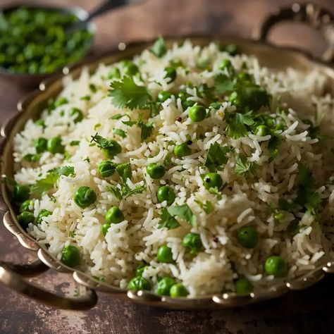 Peas Pulao Recipe, Peas Pulao, Pulao Rice, Indian Appetizers, Jeera Rice, Pulao Recipe, Rice And Peas, Rice Dish, Cous Cous