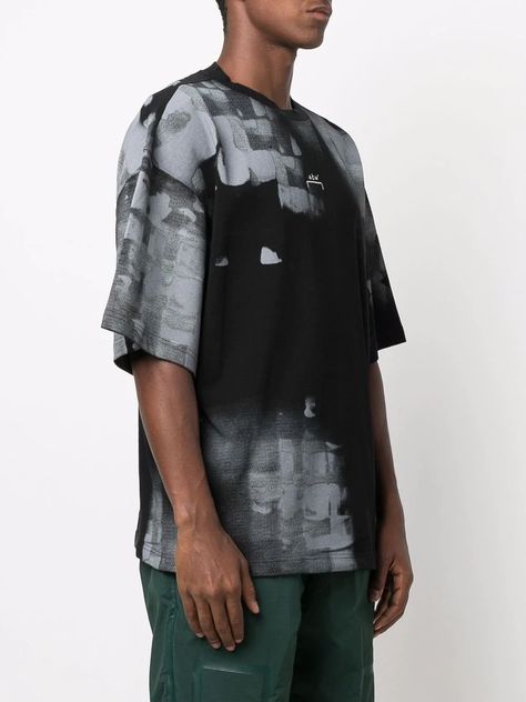 A-COLD-WALL* abstract-pattern logo-print T-shirt - FARFETCH Black Brush, Designer Brands Fashion, A Cold Wall, Brands Fashion, Pattern Logo, Fashion Campaigns, Latest T Shirt, Heron Preston, Tee Shirt Print