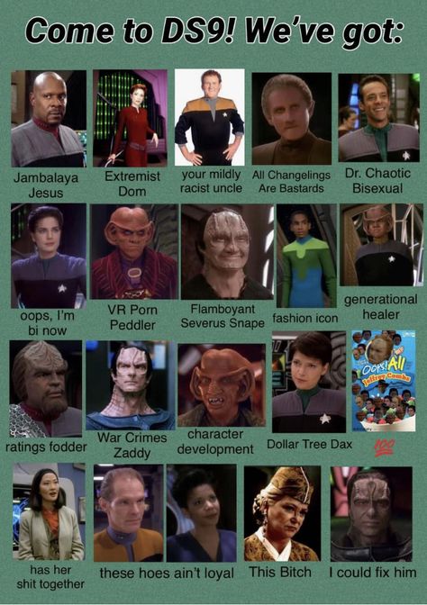 Ds9 Fanart, Star Trek Ds9, Deep Space 9, Star Trek Funny, Funny Nerd, Star Trek Art, Aliens Funny, Starship Enterprise, Nerd Love