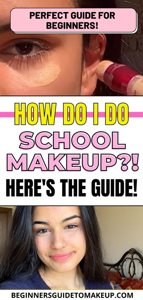 This blog post is perfect for those wanting to learn how to do a quick and easy makeup look! Receive a step-by-step guide that walks through EVERYTHING + Included videos! How to do school makeup look + easy makeup look. Clean Girl Makeup Step By Step, How To Prepare Face For Makeup, How To Make Your Makeup Stay On All Day, How To Make Makeup Stay On All Day, How To Do Full Face Makeup Step By Step, Instant Age Rewind Concealer, Age Rewind Concealer, Back To School Makeup, Maybelline Instant Age Rewind