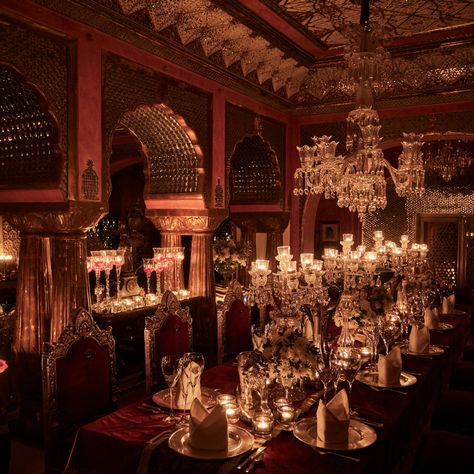 10 gorgeous restaurants in Jaipur that you should bookmark for your next trip | Architectural Digest India Rajasthan Restaurant Interior, Jaipur Restaurants, Jaipur Night, Jaipur Aesthetic, Jaipur Wedding, Jaipur Travel, Desi Vibes, Tanjore Paintings, Colourful Home