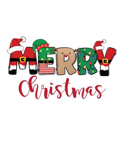 Merry Christmas with doodle letters Merry Christmas In Different Fonts, Merry Christmas Bubble Letters, Merry Christmas Words Fonts, Merry Christmas Artwork, Merry Christmas Calligraphy Fonts, Merry Christmas Fonts, Merry Christmas Doodles, Christmas Clip Art Free, Merry Christmas Lettering Design