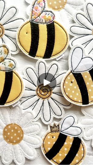 4.3K views · 606 reactions | Did you know there was around 20,000 species of bees worldwide with only 270 of them in Britain 

#worldbeeday #bee #summer #beeseason #jimjamdesigns #freemotionsewing #sewwithme #applique #machinestitched #fabricdecoration #shophandmade | GEMMA | FREE MOTION EMBROIDERY ARTIST | Adam Fediy · Main Theme (from "Bridgerton") Free Motion Embroidery Applique, Free Motion Embroidery, Main Theme, Embroidery Applique, Fabric Decor, Handmade Shop, Bag Pattern, Fabric Crafts, Did You Know