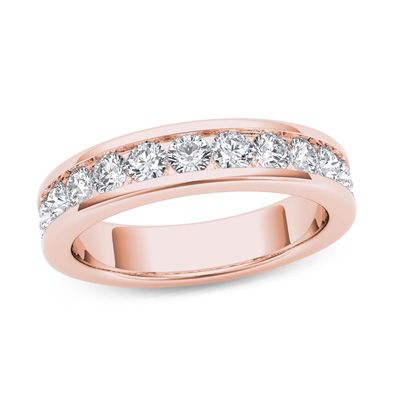 Men's+1+CT.+T.W.+Diamond+Wedding+Band+in+14K+Rose+Gold Modern Wedding Band, Rose Gold Wedding Band, Wedding Bands For Him, Mens Diamond Wedding Bands, Wedding Band Designs, Jewelry Appraisal, Rose Gold Wedding Bands, Men Diamond Ring, Rose Gold Engagement