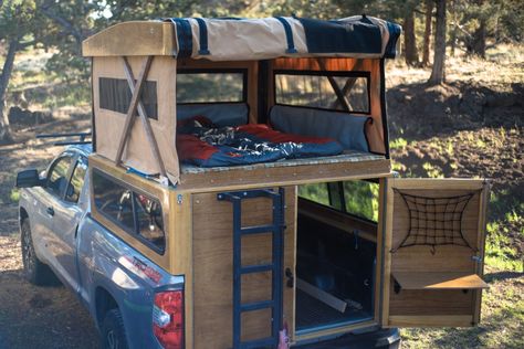 Tiny Home Ideas, Pickup Camping, Diy Truck Bedding, Truck Camper Shells, Truck Canopy, Truck Living, Homemade Camper, Diy Camper Trailer, Truck Bed Camping