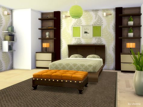 Sims 4 Big Bedroom, Sims 4 Bedroom Ideas, Sims4 House, Lotes The Sims 4, Creative Beds, Sims Inspiration, Sims 4 Bedroom, Sims 4 House Plans, Sims 4 House Building