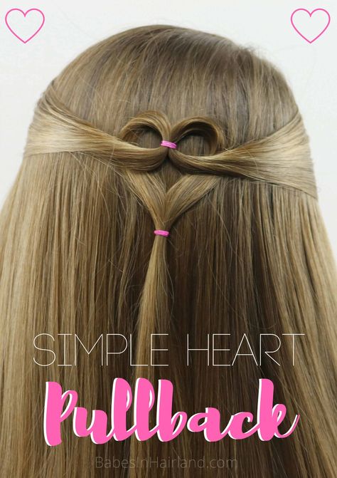 Need a cute Valentine's Day heart hairstyle but don't have much time? Try this quick and easy heart pullback hairstyle from BabesInHairland. Love is in the hair with this cute Valentine's Day hairstyle. #hair #valentinesday #hearthair #hearts #loveisinthehair Valentines Hairstyles, Day Hairstyles, Easy Hairstyles For Kids, Valentine Hair, Color Rubio, Triple Heart, Natural Hair Styles Easy