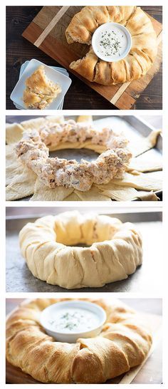 Crescent Ring Recipes, Ranch Party, Crescent Roll Recipes Dinner, Creamy Cheesy Chicken, Chicken Ranch, Crescent Recipes, Bacon Chicken, Pillsbury Recipes, Pampered Chef Recipes