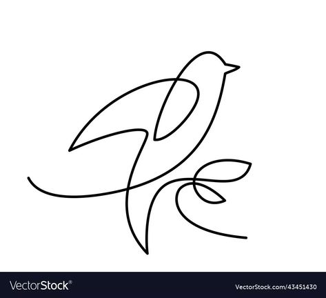 Finch Drawing Simple, Sparrow Line Drawing, Small Bird Embroidery, One Line Drawing Bird, Sparrow Line Art, Simple Bird Drawing, Name Flower Tattoo, Bird Line Drawing, Sparrow Drawing